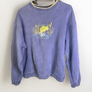 Vintage Sportsman Grouper Fishing Sweatshirt L Outdoor Life Embroidered
